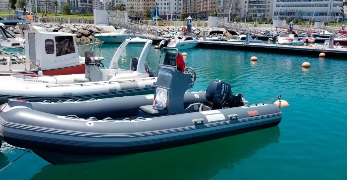 Gama de lanchas semirrígidas Cobra de 5 metros para pesca, recreo y apoyo a la navegación a vela.