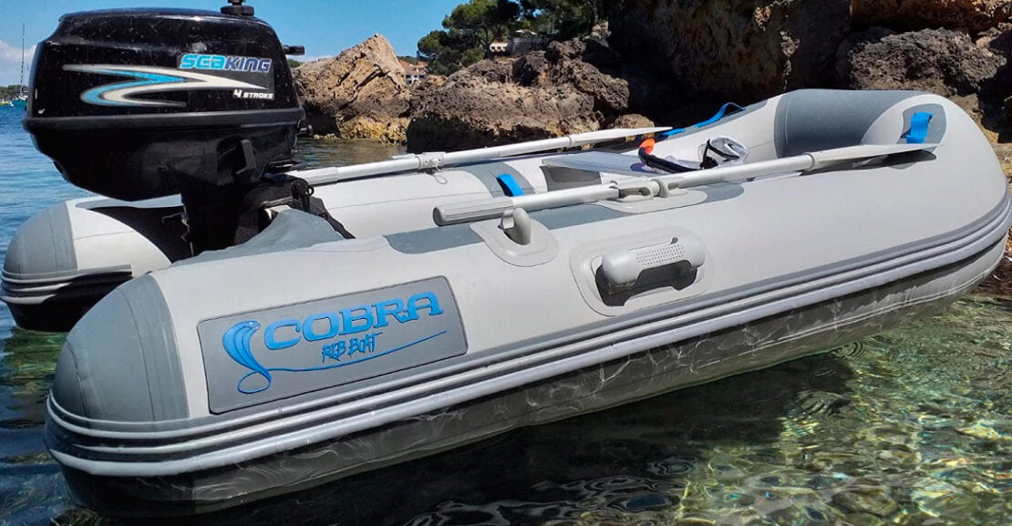 Embarcación auxiliar o tender tipo dingui Cobra 250 Alum Ribs de 2,5 metros con casco de aluminio ligero.
