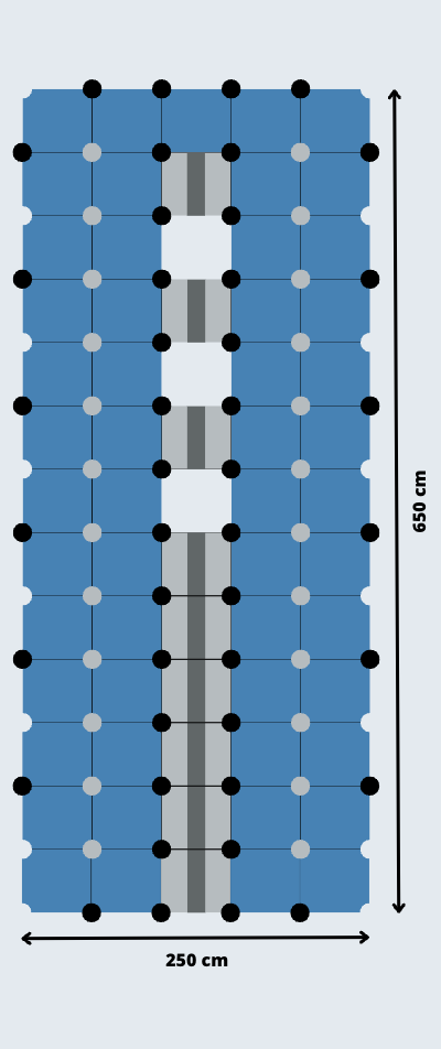 Plataforma Flotante para barcos 650 x 250 cm