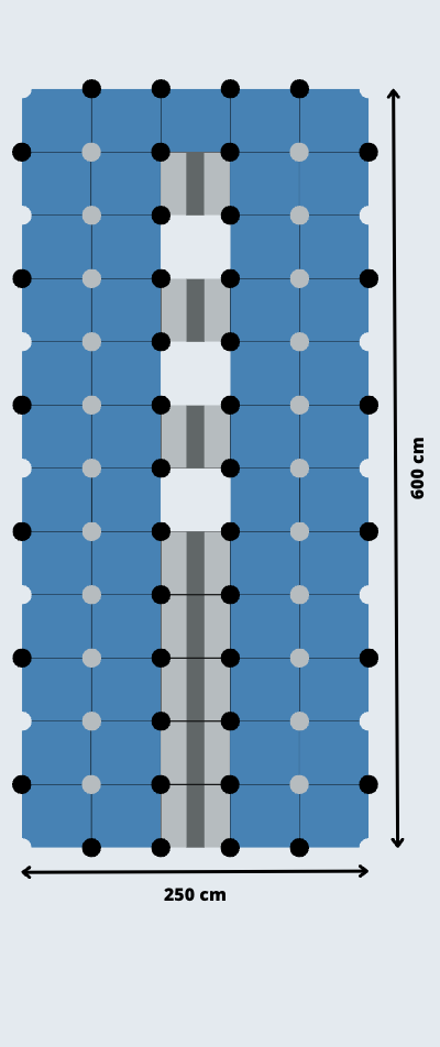 Plataforma Flotante para barcos 600 x 250 cm