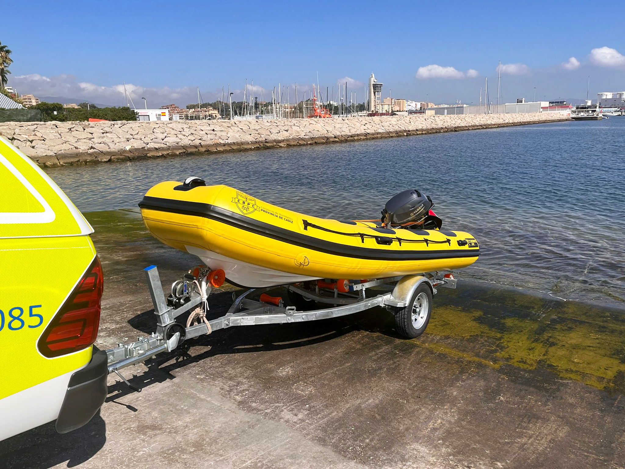 Semirrígidas Cobra hace entrega de 3 embarcaciones semirrígidas a los bomberos de la provincia de Cádiz - Entrega Algeciras