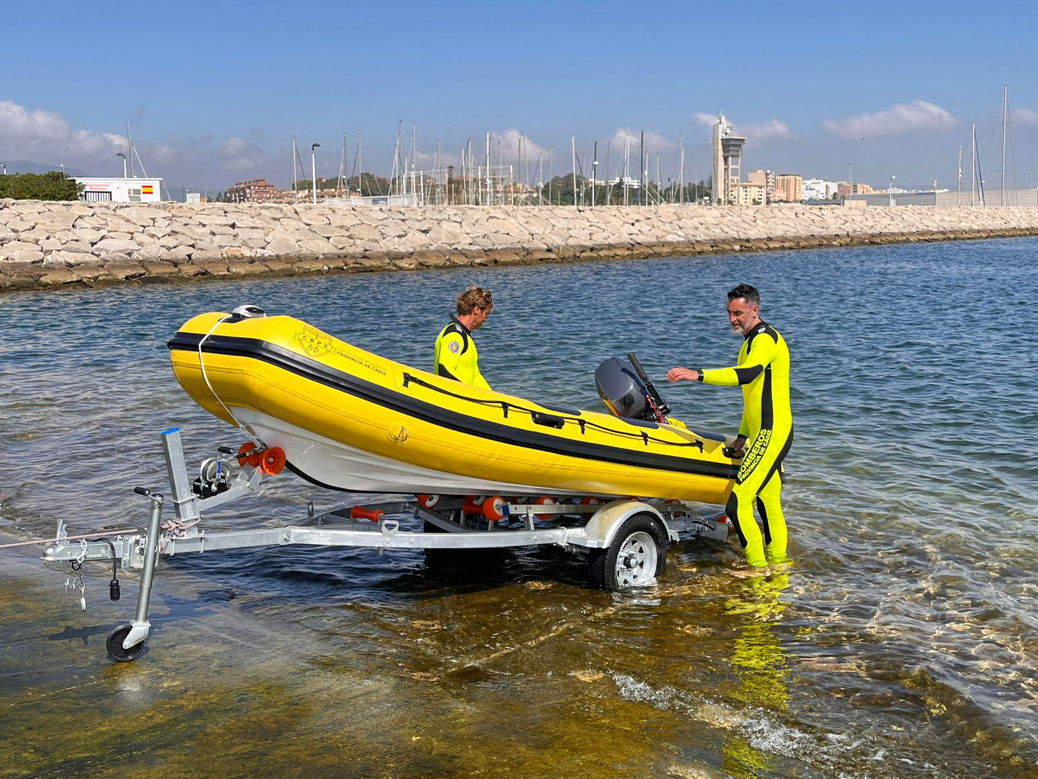 Semirrígidas Cobra hace entrega de 3 embarcaciones semirrígidas a los bomberos de la provincia de Cádiz - Entrega Algeciras