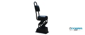 Asiento Jockey JS-SN con sistema de suspensión para mitigación de impactos en embarcaciones rápidas y semirrígidas.
