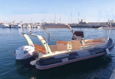 Semirrígidas Cobra Hybrid 580 de 5,8 metros con flotador de Neopreno-Hypalon y gran capacidad de almacenaje.