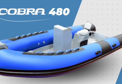 Barco semirrígido de pesca Cobra 480 en versiones PVC y Neopreno Hypalon para pesca deportiva.